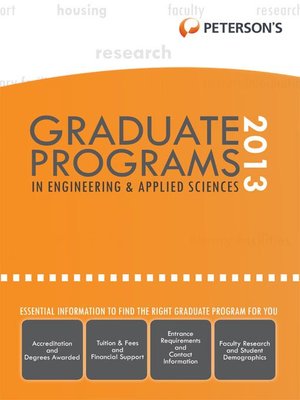 cover image of Graduate Programs in Engineering & Applied Sciences 2013